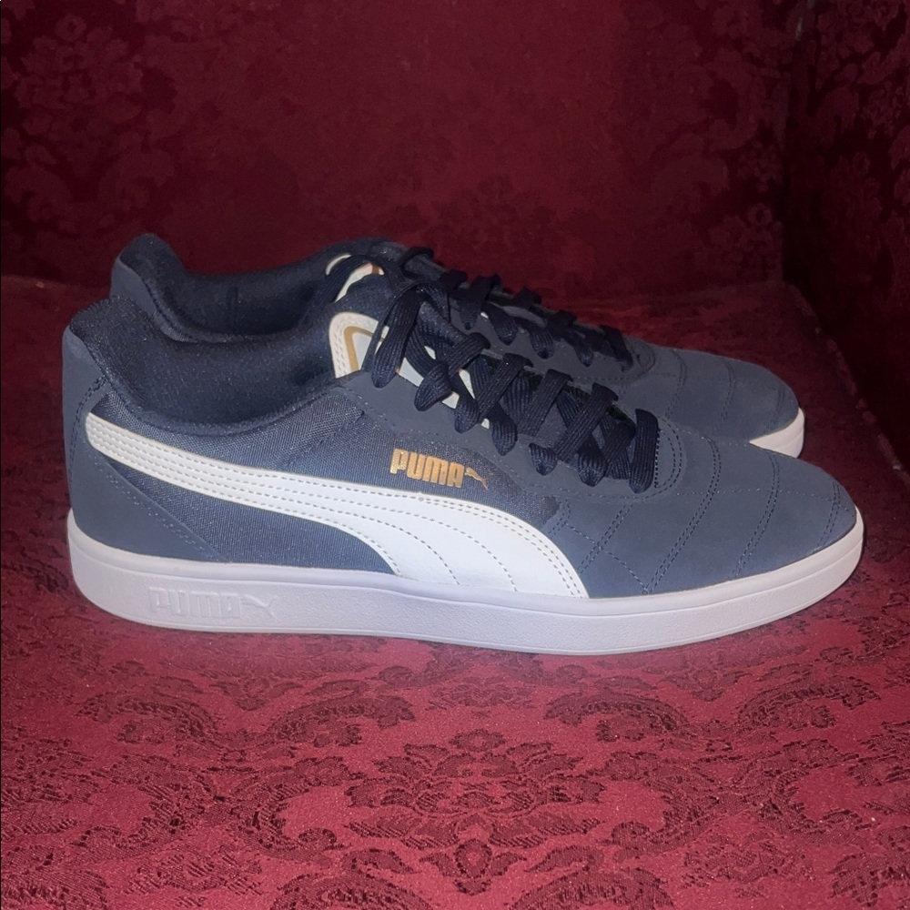 Puma Navy and White Sneakers